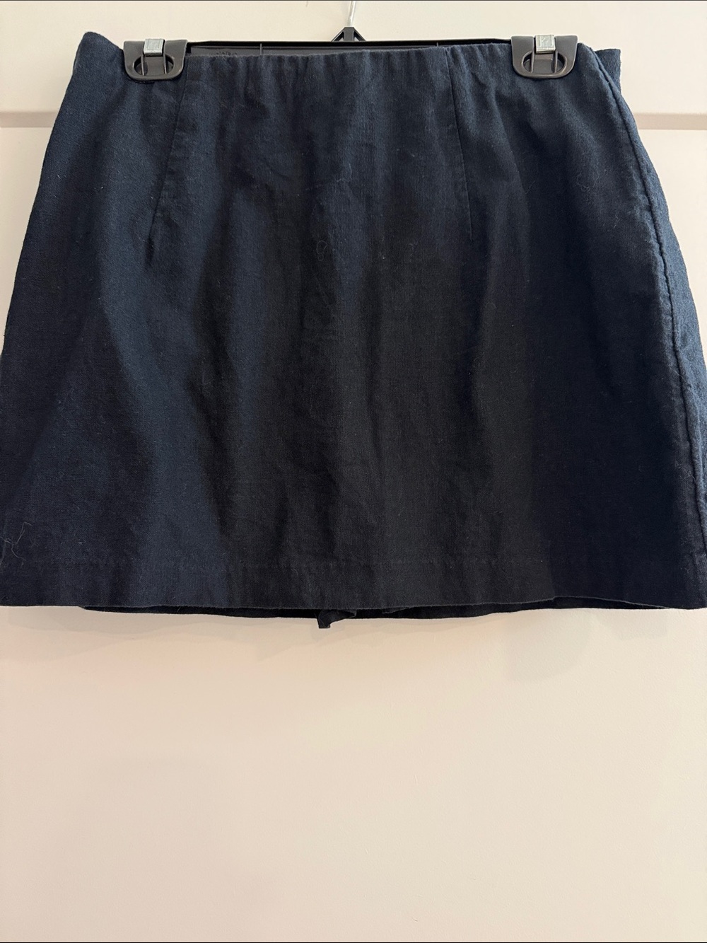 Abercrombie & Fitch Black Linen Mini Skort
